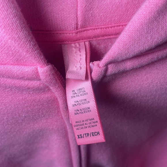 SKIMS Bubblegum Cotton Fleece Zip Up Hoodie - Picture 4 of 7
